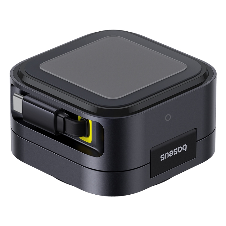Baseus OS PicoGo Qi2 67W 2 in 1 Magnetic Wireless Charger with 1m Type-C to Type-C Elbow Data Cable(Black)