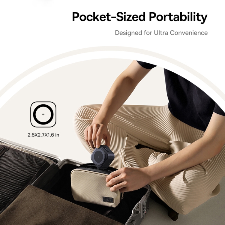 Baseus OS PicoGo Qi2 67W 2 in 1 Magnetic Wireless Charger with 1m Type-C to Type-C Elbow Data Cable(Black)