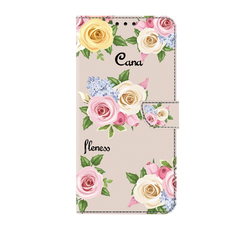 For iPhone 16 Plus Fresh Painted Leather Phone Case(Colored Flowers) For iPhone 16 Plus Fresh Painted Leather Phone Case(Colored Flowers)