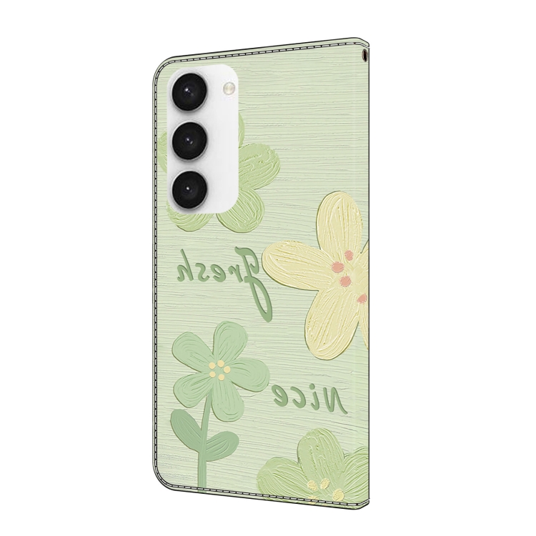 For Samsung Galaxy S23+ 5G Fresh Painted Leather Phone Case(Fresh Flowers) For Samsung Galaxy S23+ 5G Fresh Painted Leather Phone Case(Fresh Flowers)