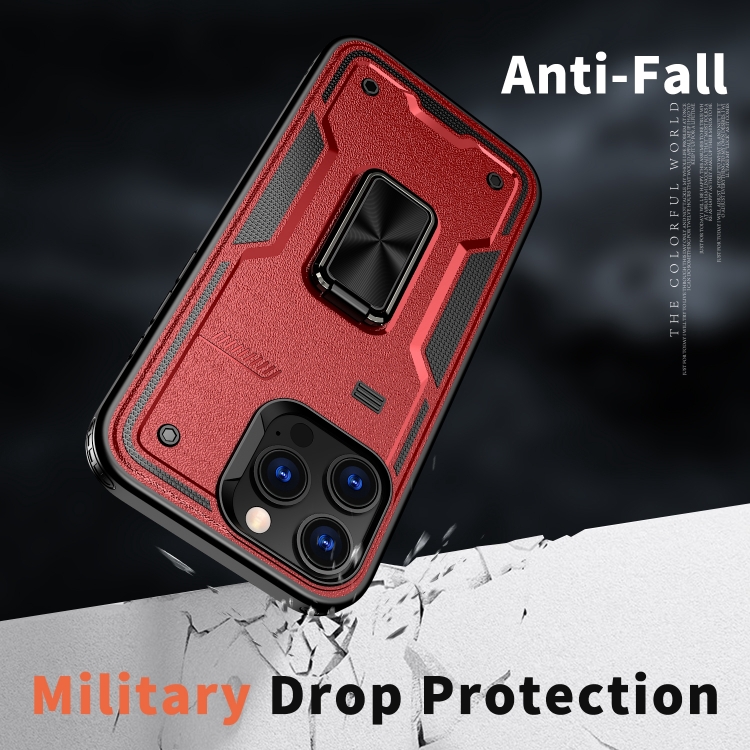For iPhone 14 Plus Ring Holder PC Hybrid TPU Phone Case(Red) For iPhone 14 Plus Ring Holder PC Hybrid TPU Phone Case(Red)