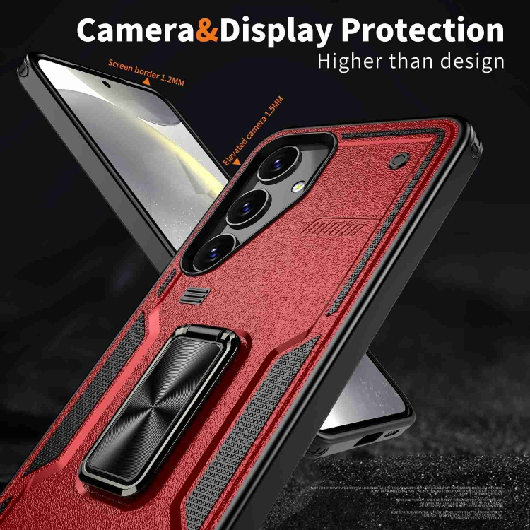 For Samsung Galaxy S22 Ultra 5G Ring Holder PC Hybrid TPU Phone Case(Red) For Samsung Galaxy S22 Ultra 5G Ring Holder PC Hybrid TPU Phone Case(Red)