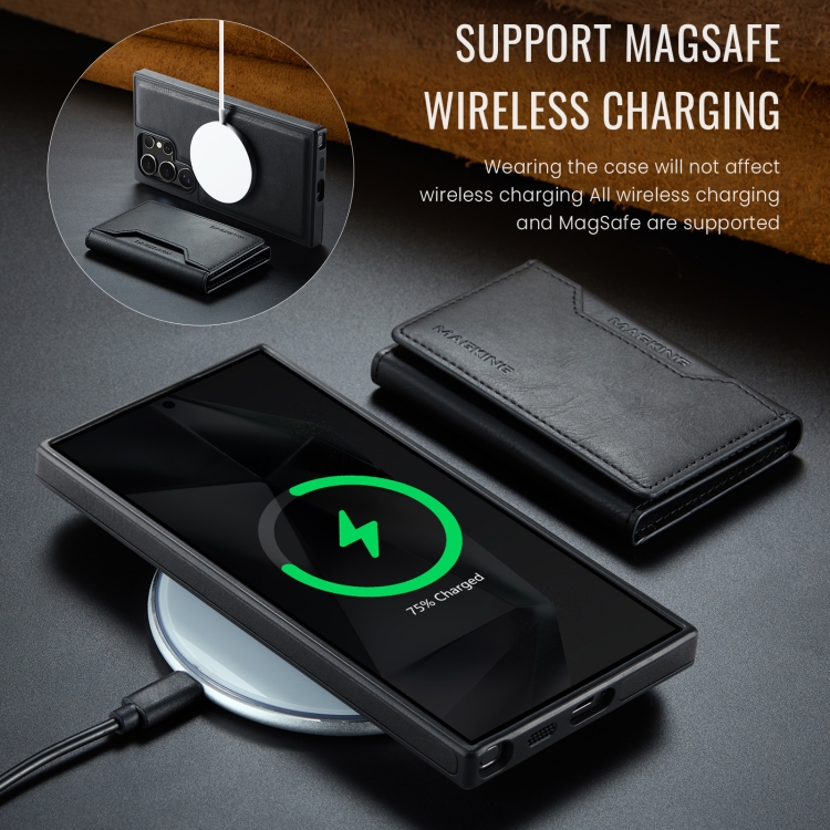 For Samsung Galaxy S24 Ultra 5G DG.MING MAGKING-K2 Series MagSafe RFID Card Bag Detachable Phone Case(Black) For Samsung Galaxy S24 Ultra 5G DG.MING MAGKING-K2 Series MagSafe RFID Card Bag Detachable Phone Case(Black)