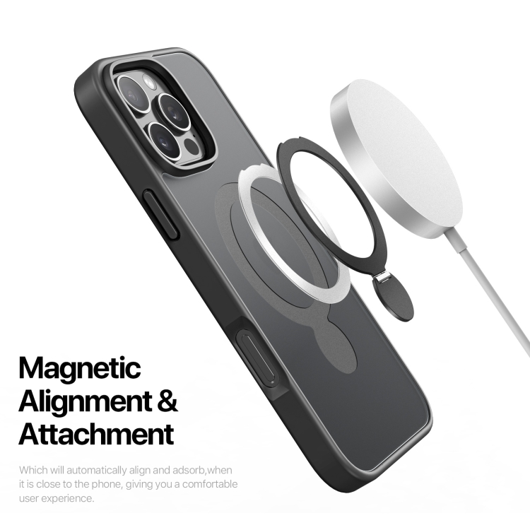 For iPhone 16 Pro DUX DUCIS Yind Series MagSafe TPU Hybrid PC Phone Case with Stand(Black) For iPhone 16 Pro DUX DUCIS Yind Series MagSafe TPU Hybrid PC Phone Case with Stand(Black)