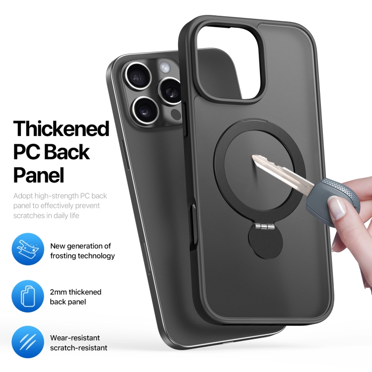 For iPhone 16 Pro DUX DUCIS Yind Series MagSafe TPU Hybrid PC Phone Case with Stand(Black) For iPhone 16 Pro DUX DUCIS Yind Series MagSafe TPU Hybrid PC Phone Case with Stand(Black)