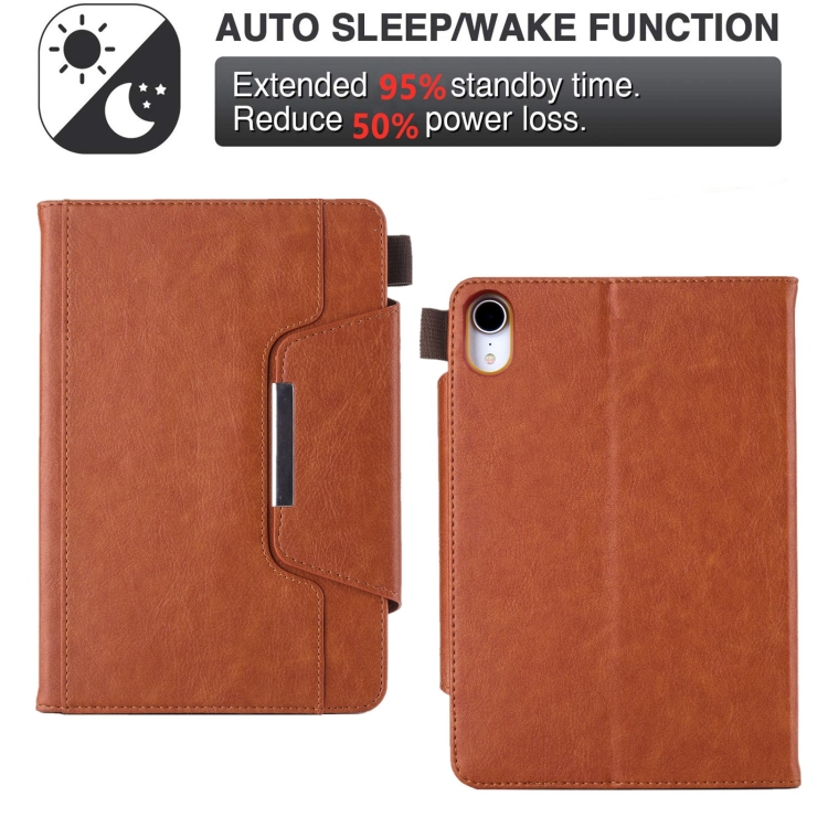 For iPad mini 6 / mini 2024 Hardware Buckle Smart Leather Tablet Case(Brown) For iPad mini 6 / mini 2024 Hardware Buckle Smart Leather Tablet Case(Brown)