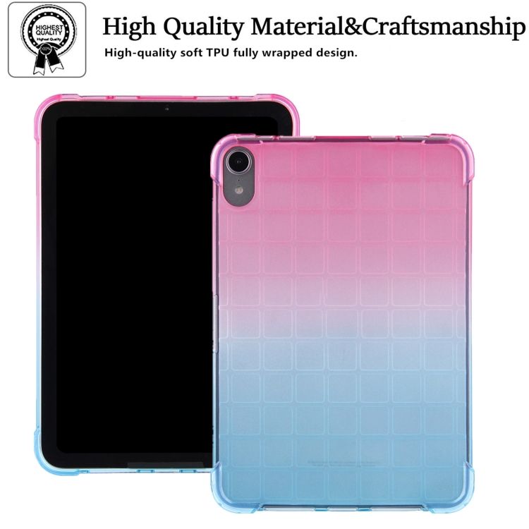 For iPad mini 6 / mini 2024 Square Gradient TPU Tablet Case(Pink Gradient Green) For iPad mini 6 / mini 2024 Square Gradient TPU Tablet Case(Pink Gradient Green)