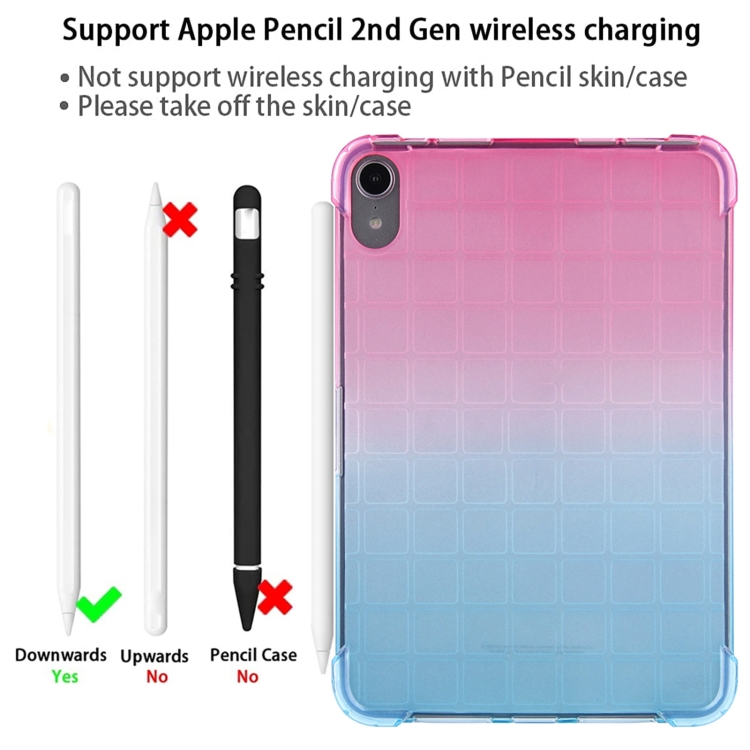 For iPad mini 6 / mini 2024 Square Gradient TPU Tablet Case(Pink Gradient Green) For iPad mini 6 / mini 2024 Square Gradient TPU Tablet Case(Pink Gradient Green)