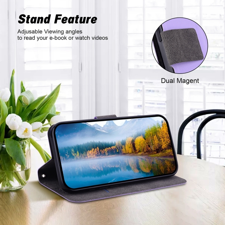 For Samsung Galaxy S23 Ultra 5G Ultra-thin Voltage Magnetic Buckle Leather Phone Case(Purple) For Samsung Galaxy S23 Ultra 5G Ultra-thin Voltage Magnetic Buckle Leather Phone Case(Purple)