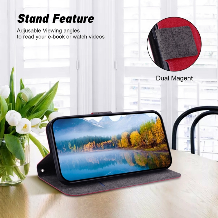 For Samsung Galaxy S23 5G Ultra-thin Voltage Magnetic Buckle Leather Phone Case(Red) For Samsung Galaxy S23 5G Ultra-thin Voltage Magnetic Buckle Leather Phone Case(Red)