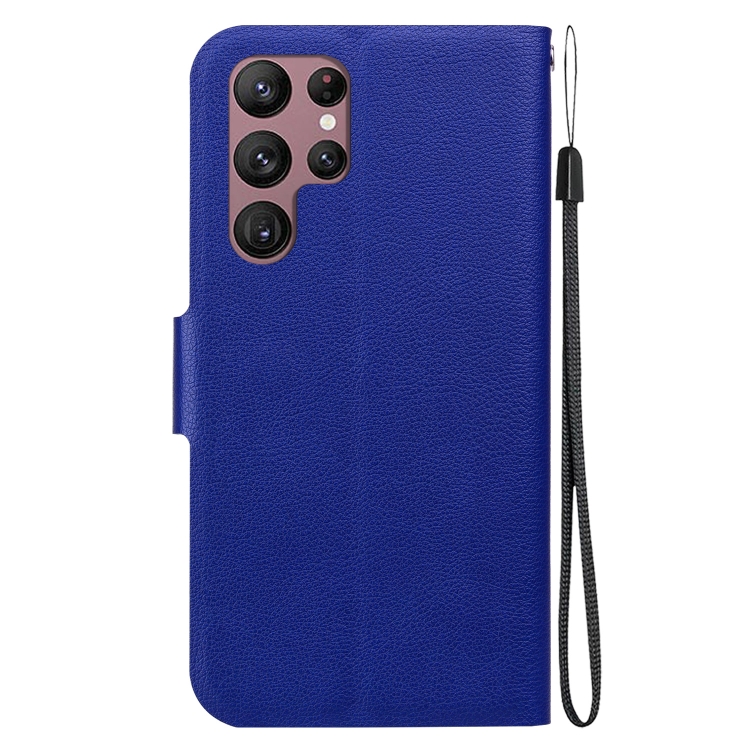 For Samsung Galaxy S22+ 5G Ultra-thin Voltage Magnetic Buckle Leather Phone Case(Blue) For Samsung Galaxy S22+ 5G Ultra-thin Voltage Magnetic Buckle Leather Phone Case(Blue)