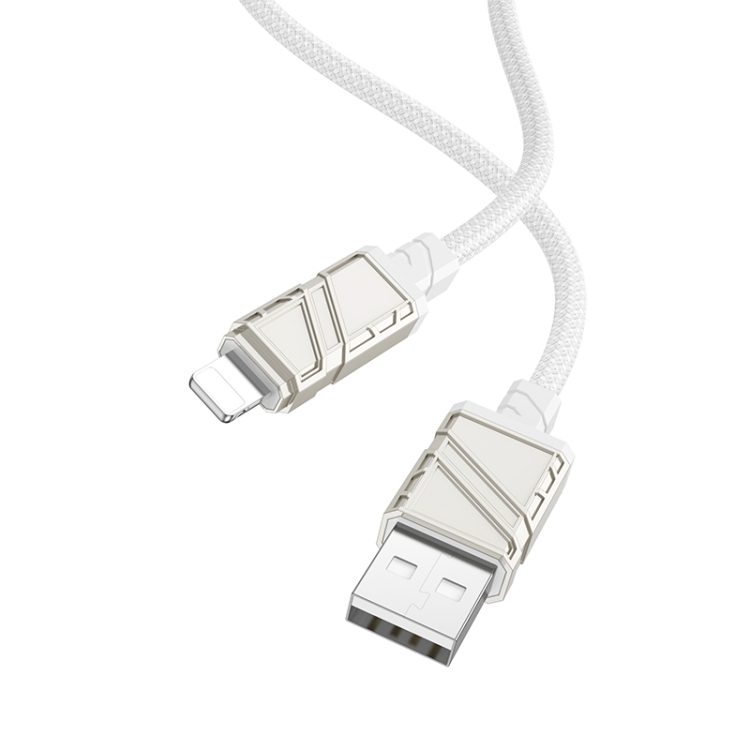Borofone BU54 Might 2.4A USB to 8 Pin Data Cable, Length: 1.2m(Black)