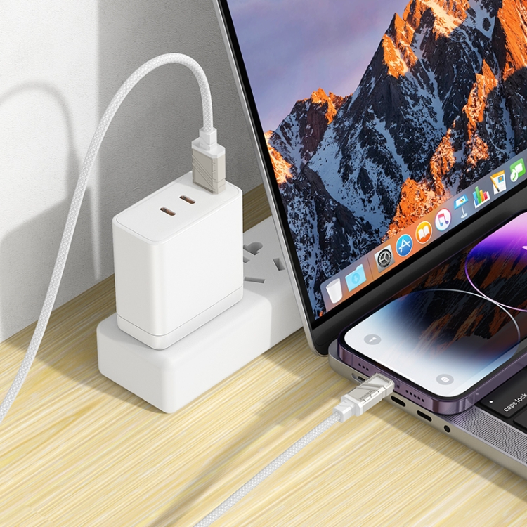 Borofone BU54 Might 2.4A USB to 8 Pin Data Cable, Length: 1.2m(Black)