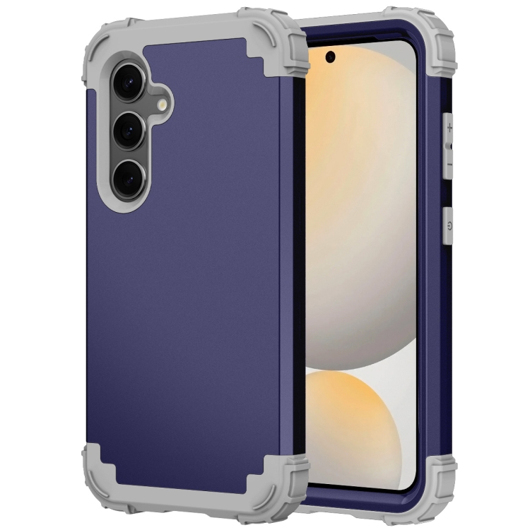 For Samsung Galaxy S24 FE 5G 3 in 1 Silicone Hybrid PC Shockproof Phone Case(Navy Blue Gray) For Samsung Galaxy S24 FE 5G 3 in 1 Silicone Hybrid PC Shockproof Phone Case(Navy Blue Gray)