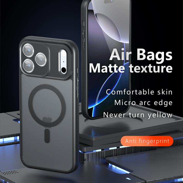 For iPhone 17 Pro Armor MagSafe PC Hybrid TPU Phone Case(Frosted Black) 2