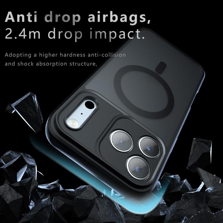For iPhone 17 Pro Armor MagSafe PC Hybrid TPU Phone Case(Frosted Black) 4
