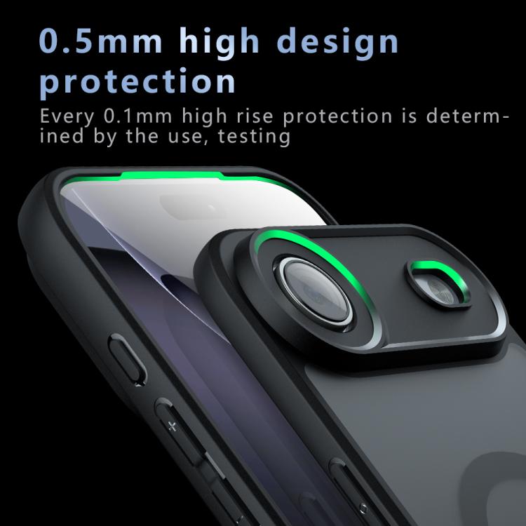 For iPhone 17 Pro Armor MagSafe PC Hybrid TPU Phone Case(Frosted Black) 7