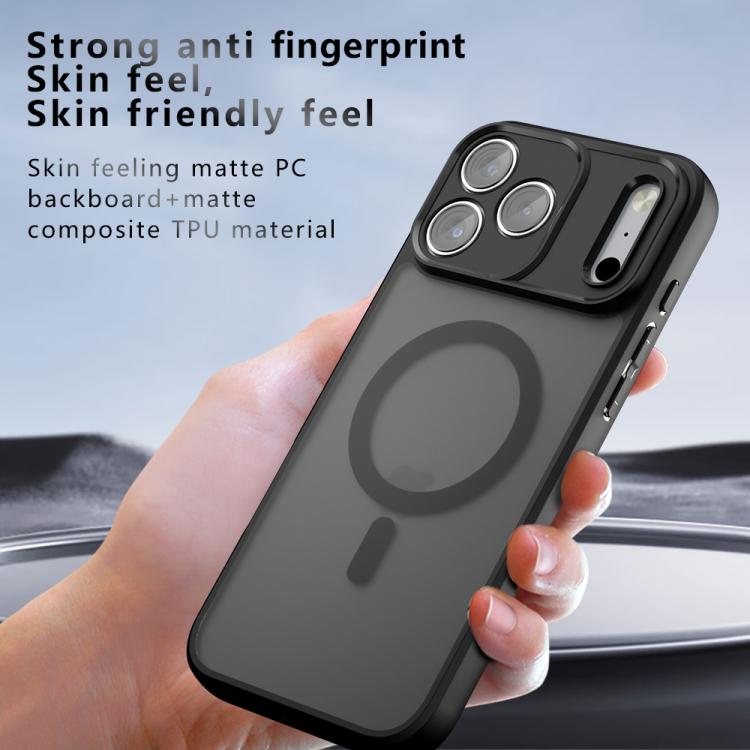 For iPhone 17 Pro Armor MagSafe PC Hybrid TPU Phone Case(Frosted Black) 8