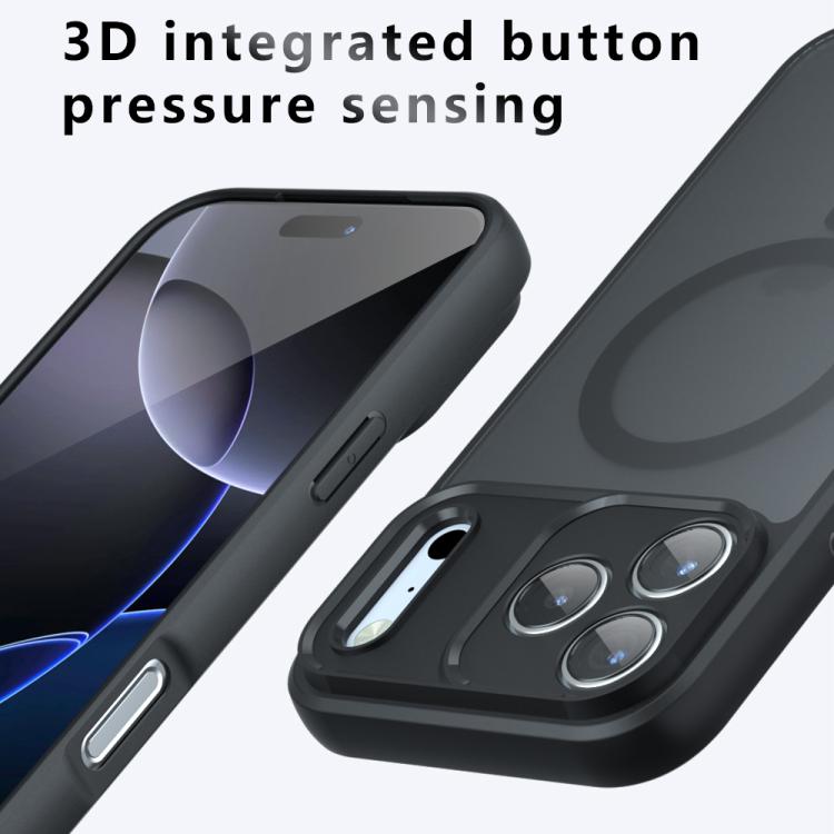 For iPhone 17 Pro Armor MagSafe PC Hybrid TPU Phone Case(Frosted Black) 10