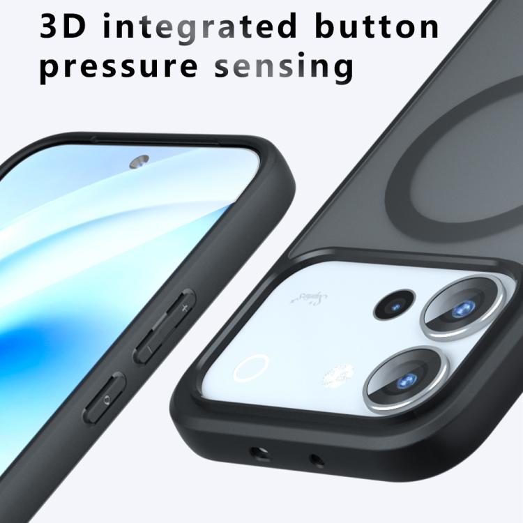 For vivo S60 / S60 Vitality 5G Armor MagSafe PC Hybrid TPU Phone Case(Frosted Black)
