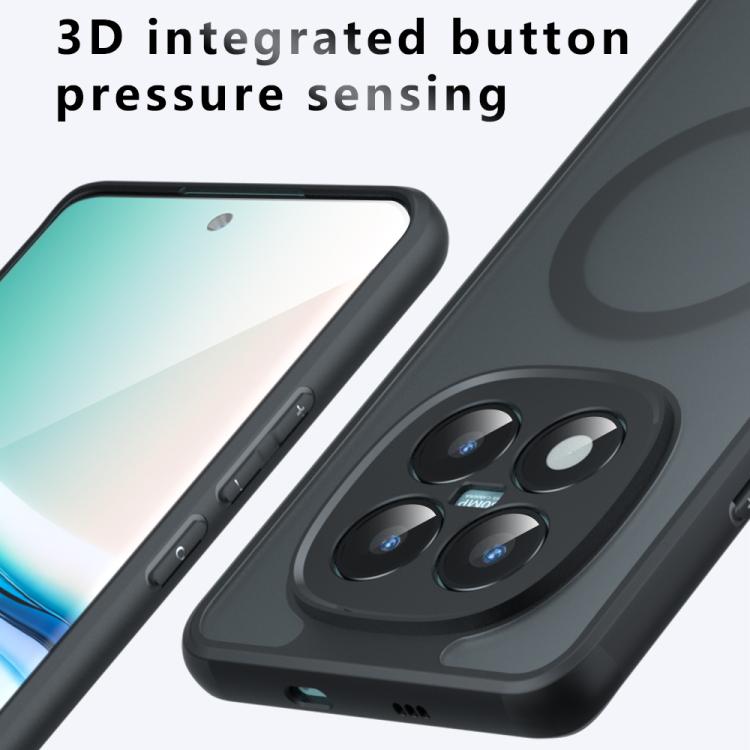 For Redmi Note 15 Pro 5G Global 163.6mm Armor MagSafe PC Hybrid TPU Phone Case(Frosted Black)