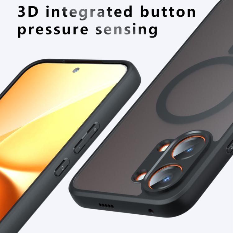 For Redmi Turbo 5 Max / Poco X8 Pro Max Armor MagSafe PC Hybrid TPU Phone Case(Frosted Black)