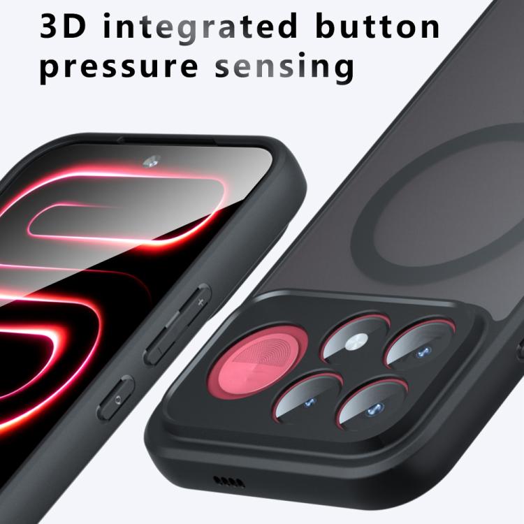 For Redmi K100 Pro Max / Poco F9 Ultra Armor MagSafe PC Hybrid TPU Phone Case(Frosted Black)