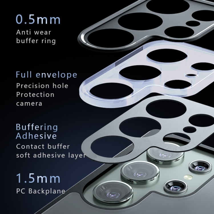 For Samsung Galaxy S24 Ultra 5G Armor MagSafe Precise Hole PC Hybrid TPU Phone Case(Frosted Black)