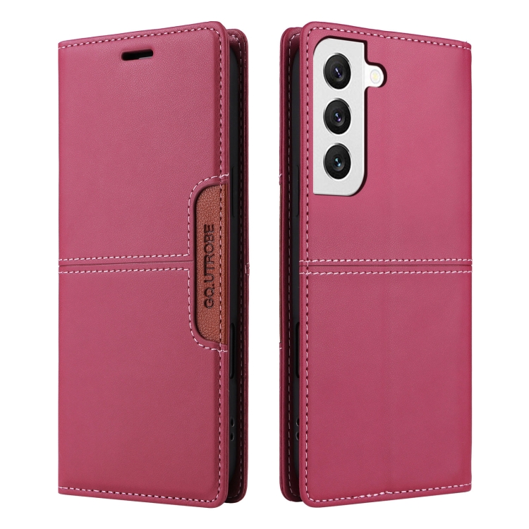 For Samsung Galaxy S21+ 5G GQUTROBE G01 RFID Anti-theft Leather Phone Case(Red) For Samsung Galaxy S21+ 5G GQUTROBE G01 RFID Anti-theft Leather Phone Case(Red)