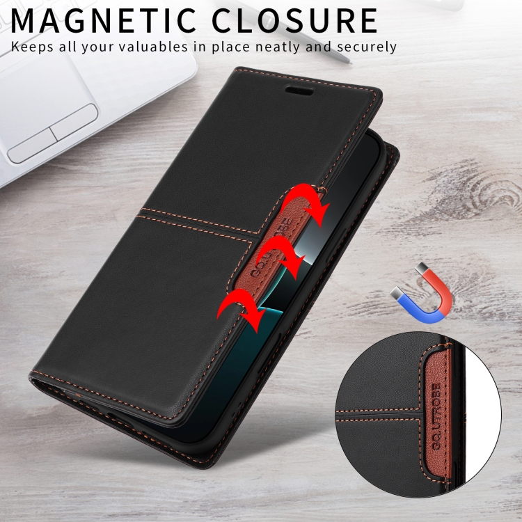 For Samsung Galaxy S23+ 5G GQUTROBE G01 RFID Anti-theft Leather Phone Case(Black) For Samsung Galaxy S23+ 5G GQUTROBE G01 RFID Anti-theft Leather Phone Case(Black)