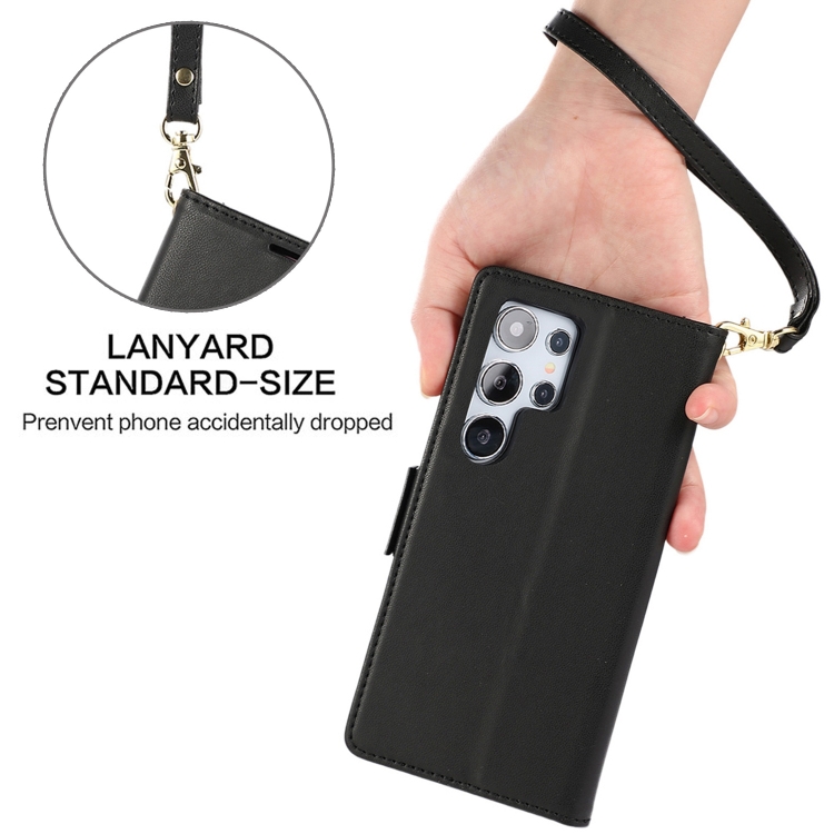 For Samsung Galaxy S24 Ultra 5G Side Buckle RFID Anti-theft Leather Phone Case(Black) For Samsung Galaxy S24 Ultra 5G Side Buckle RFID Anti-theft Leather Phone Case(Black)