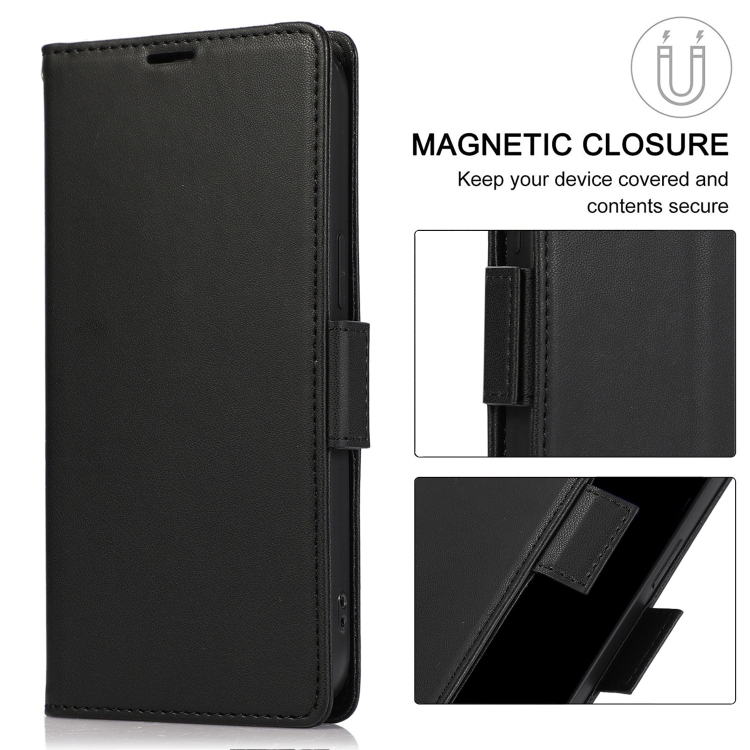 For Samsung Galaxy S25 / S24 5G Side Buckle RFID Anti-theft Leather Phone Case(Black) For Samsung Galaxy S25 / S24 5G Side Buckle RFID Anti-theft Leather Phone Case(Black)