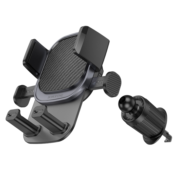 Borofone BH120 Delightful One-button Air Outlet Car Holder(Black Grey) Borofone BH120 Delightful One-button Air Outlet Car Holder(Black Grey)