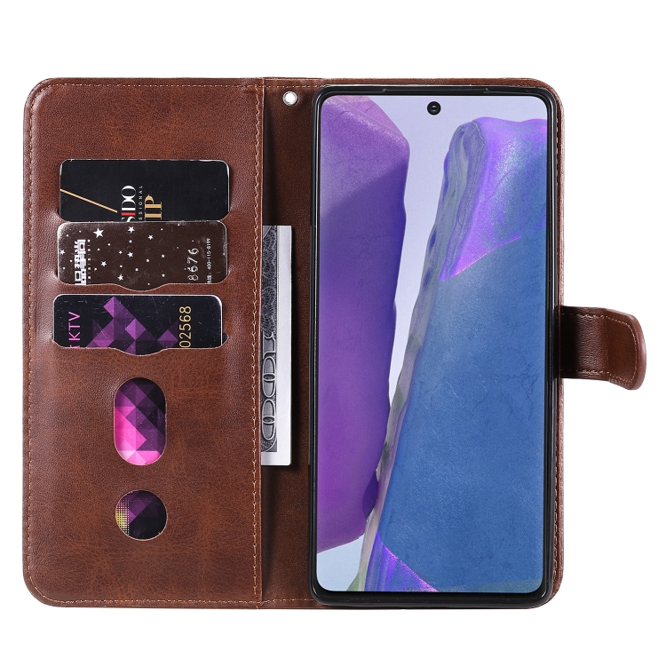 For Samsung Galaxy Note20 Fashion Calf Texture Zipper Horizontal Flip Leather Case with Stand & Card Slots & Wallet Function(Brown) For Samsung Galaxy Note20 Fashion Calf Texture Zipper Horizontal Flip Leather Case with Stand & Card Slots & Wallet Function(Brown)