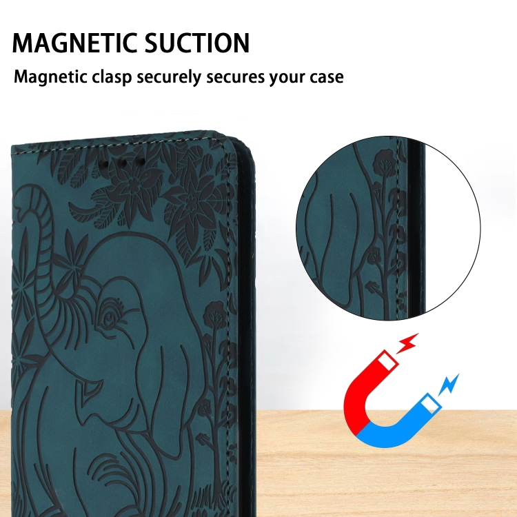 For Samsung Galaxy S25+ 5G Retro Elephant Embossed Leather Phone Case(Green) For Samsung Galaxy S25+ 5G Retro Elephant Embossed Leather Phone Case(Green)