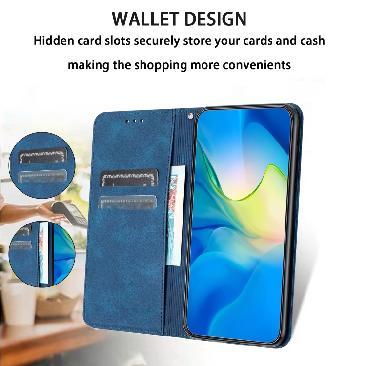 For Samsung Galaxy S25 5G Retro Elephant Embossed Leather Phone Case(Blue)