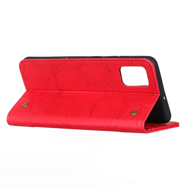 For Samsung Galaxy S20 FE 5G / S20 Fan Edition / S20 Lite Copper Buckle Retro Crazy Horse Texture Horizontal Flip Leather Case with Holder & Card Slots & Wallet(Red) For Samsung Galaxy S20 FE 5G / S20 Fan Edition / S20 Lite Copper Buckle Retro Crazy Horse Texture Horizontal Flip Leather Case with Holder & Card Slots & Wallet(Red)