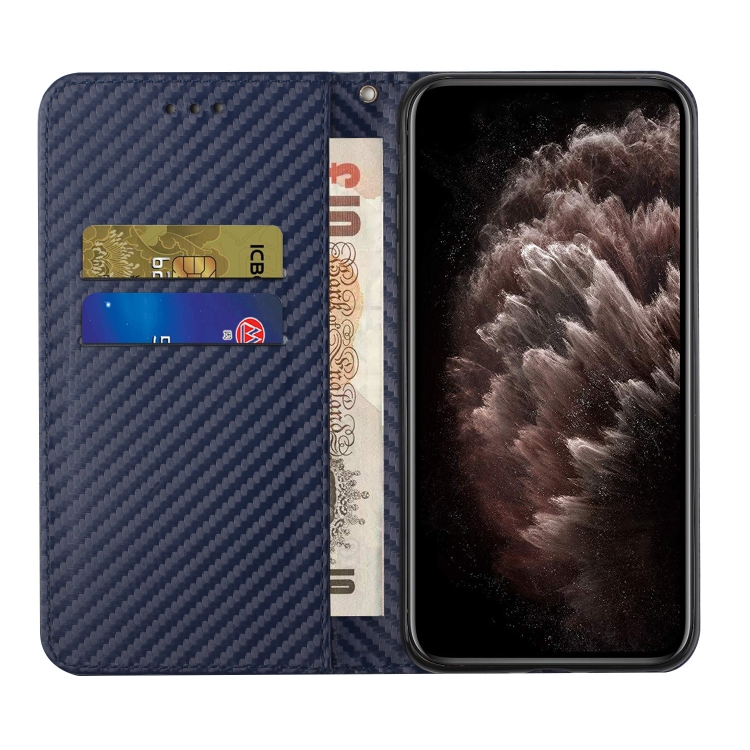 For Samsung Galaxy S25 Ultra 5G Carbon Fiber Texture Magnetic Flip Leather Phone Case(Blue) For Samsung Galaxy S25 Ultra 5G Carbon Fiber Texture Magnetic Flip Leather Phone Case(Blue)