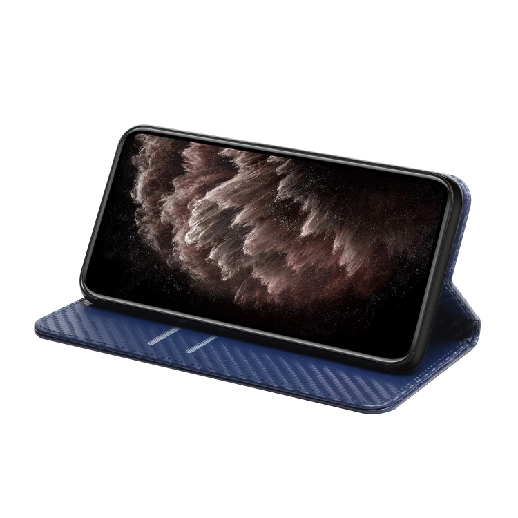 For Samsung Galaxy S25 Ultra 5G Carbon Fiber Texture Magnetic Flip Leather Phone Case(Blue) For Samsung Galaxy S25 Ultra 5G Carbon Fiber Texture Magnetic Flip Leather Phone Case(Blue)