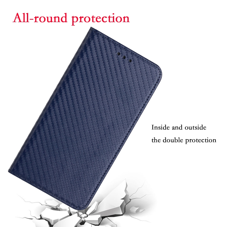 For Samsung Galaxy S25 Ultra 5G Carbon Fiber Texture Magnetic Flip Leather Phone Case(Blue) For Samsung Galaxy S25 Ultra 5G Carbon Fiber Texture Magnetic Flip Leather Phone Case(Blue)