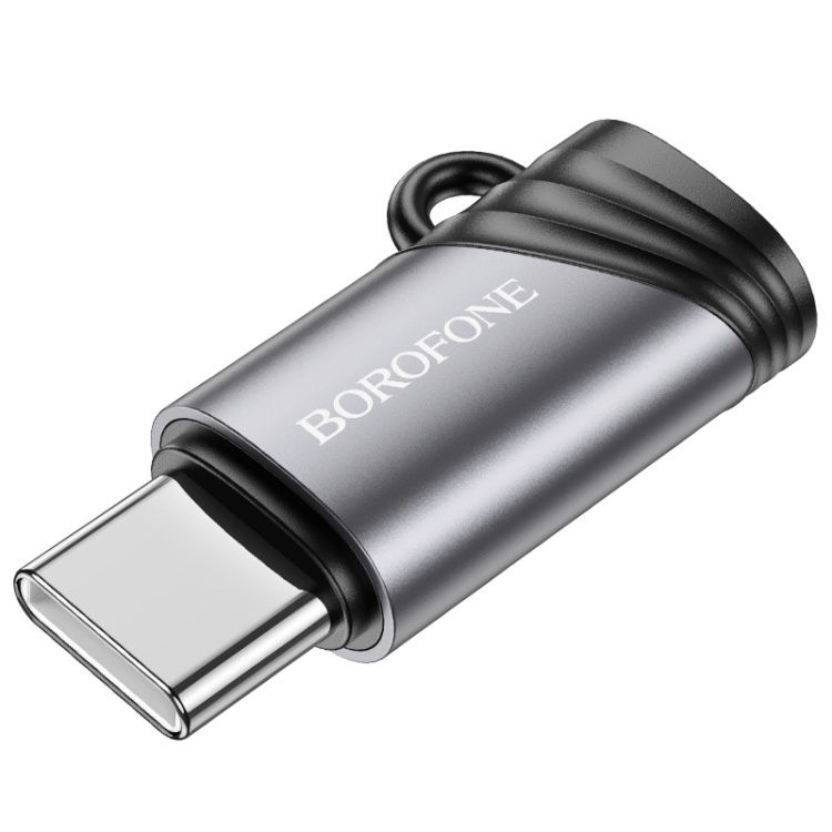 Borofone BV20 Type-C Male to 8 Pin Female Charging Adapter(Black)
