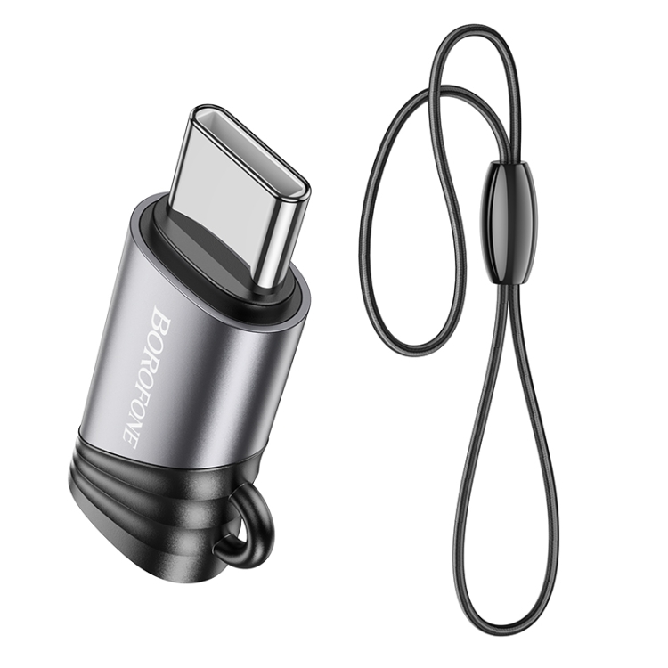 Borofone BV20 Type-C Male to 8 Pin Female Charging Adapter(Black)