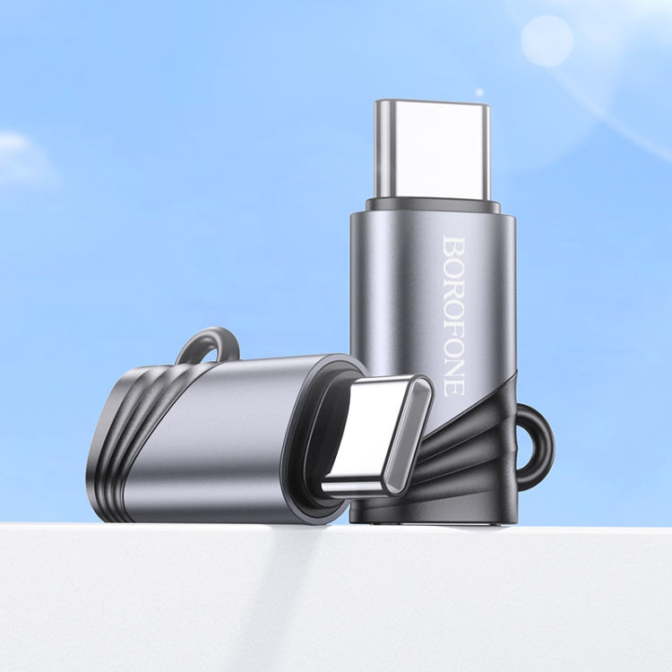 Borofone BV20 Type-C Male to 8 Pin Female Charging Adapter(Black)