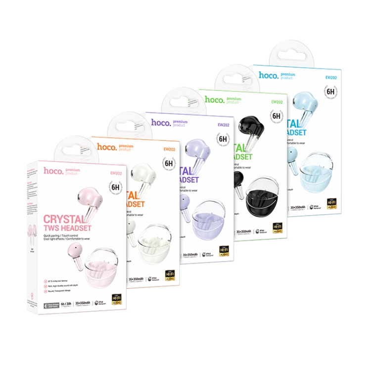 hoco EW202 Magic True Wireless Sleep BT Earbuds(Black) - B7