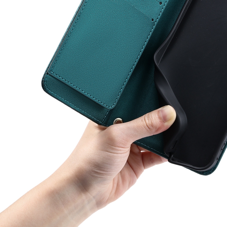 For iPhone 14 Plus Ring Buckle Rhombic Leather Phone Case(Green) For iPhone 14 Plus Ring Buckle Rhombic Leather Phone Case(Green)