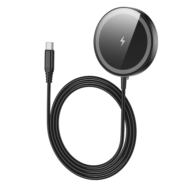 hoco CQ17 15W Ultra Colorful Display Magnetic Wireless Charger(Black) hoco CQ17 15W Ultra Colorful Display Magnetic Wireless Charger(Black)