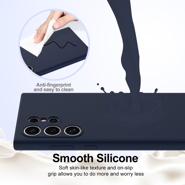 For Samsung Galaxy S24 Ultra 5G Shockproof Silicone Magsafe Phone Case(Navy Blue) For Samsung Galaxy S24 Ultra 5G Shockproof Silicone Magsafe Phone Case(Navy Blue)