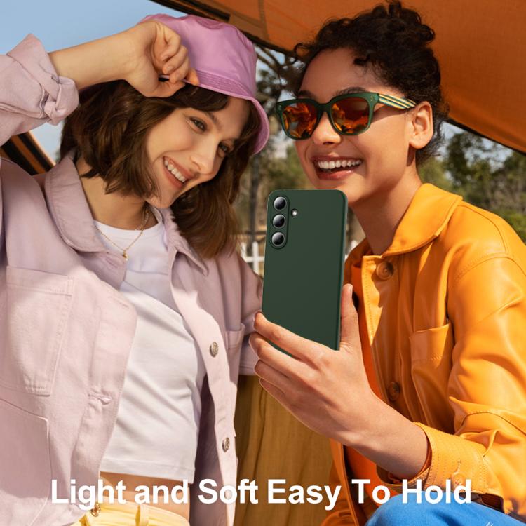 For Samsung Galaxy S25 FE 5G Shockproof Silicone Magsafe Phone Case(Dark Green)