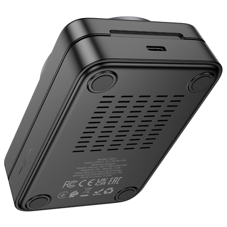 hoco CQ21 Power 3 in 1 Desktop Magnetic Wireless Fast Charger(Black) hoco CQ21 Power 3 in 1 Desktop Magnetic Wireless Fast Charger(Black)