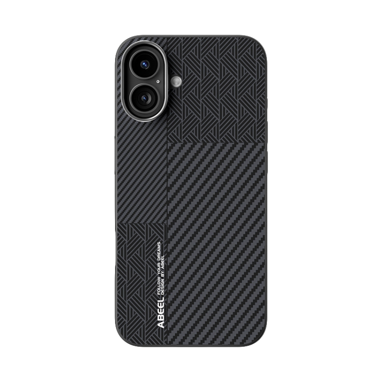 For iPhone 16 Plus ABEEL 6D Micro Relief MagSafe Magnetic Phone Case(Carbon Fiber Black) For iPhone 16 Plus ABEEL 6D Micro Relief MagSafe Magnetic Phone Case(Carbon Fiber Black)